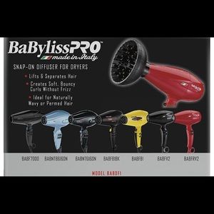 BaBylissPRO Italian Series Diffuser - Snap On - NIB